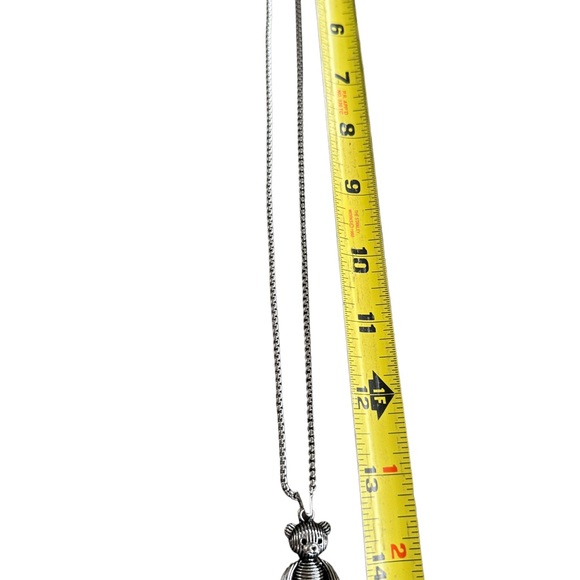 Silver Titanium Teddy Bear Extra Long chain - Picture 4 of 4